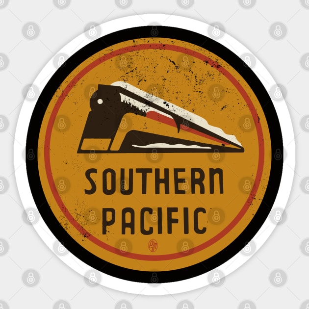 Vintage Southern Pacific Railroad Ashtray Sticker by StudioPM71